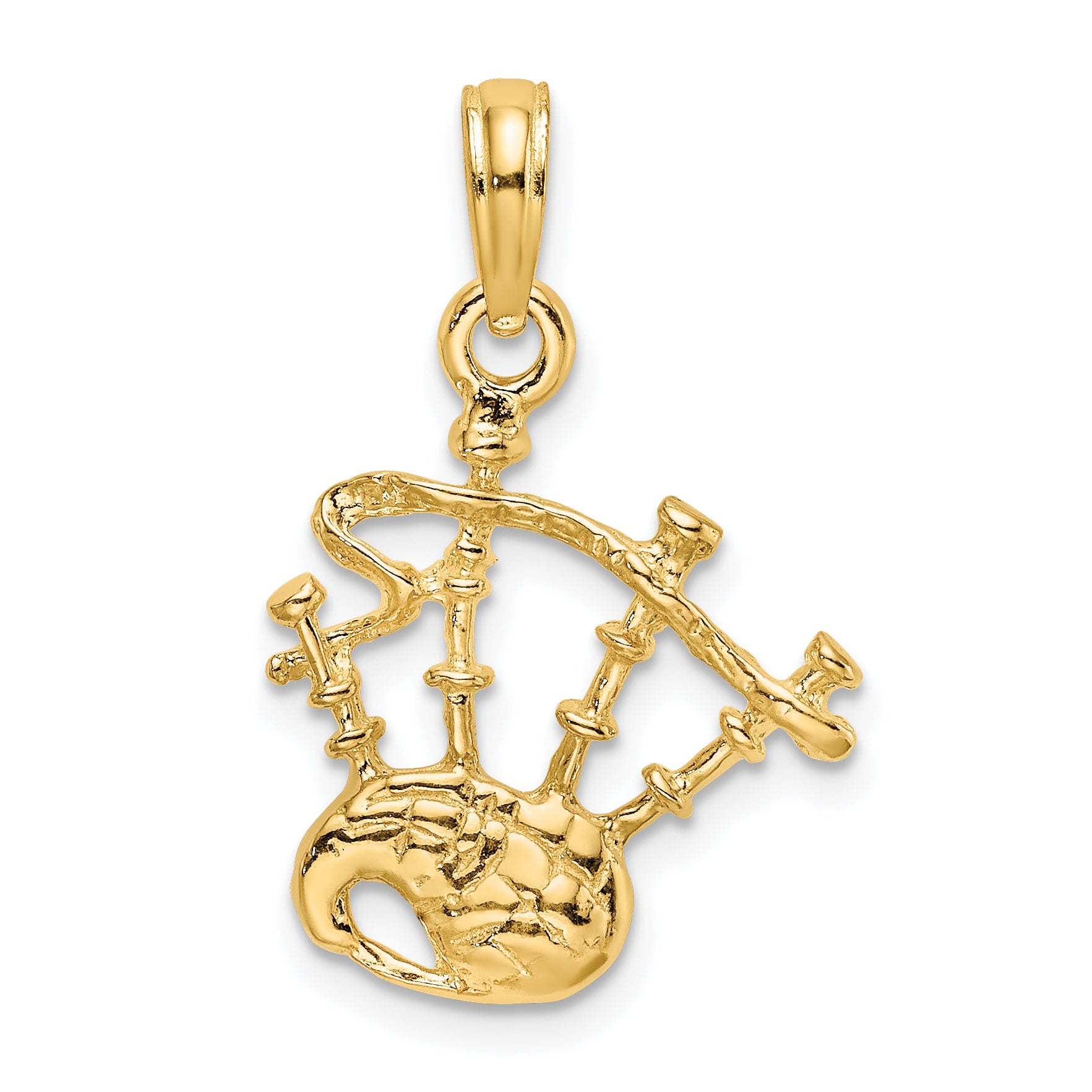 14K 3-D Bagpipes Charm Main image