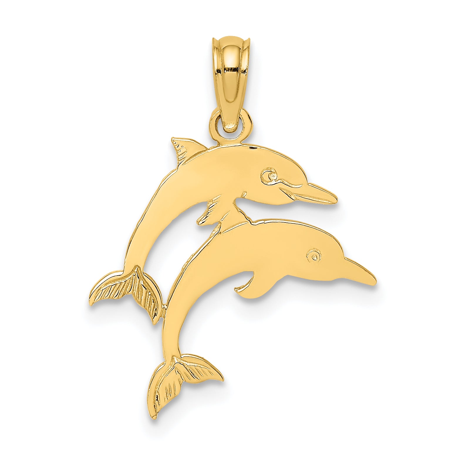 14K Double Dolphins Charm Main image