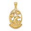 14K PUERTO RICO w/ Dolphin Sunset Scene Charm
