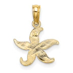 14K Flat Starfish Charm