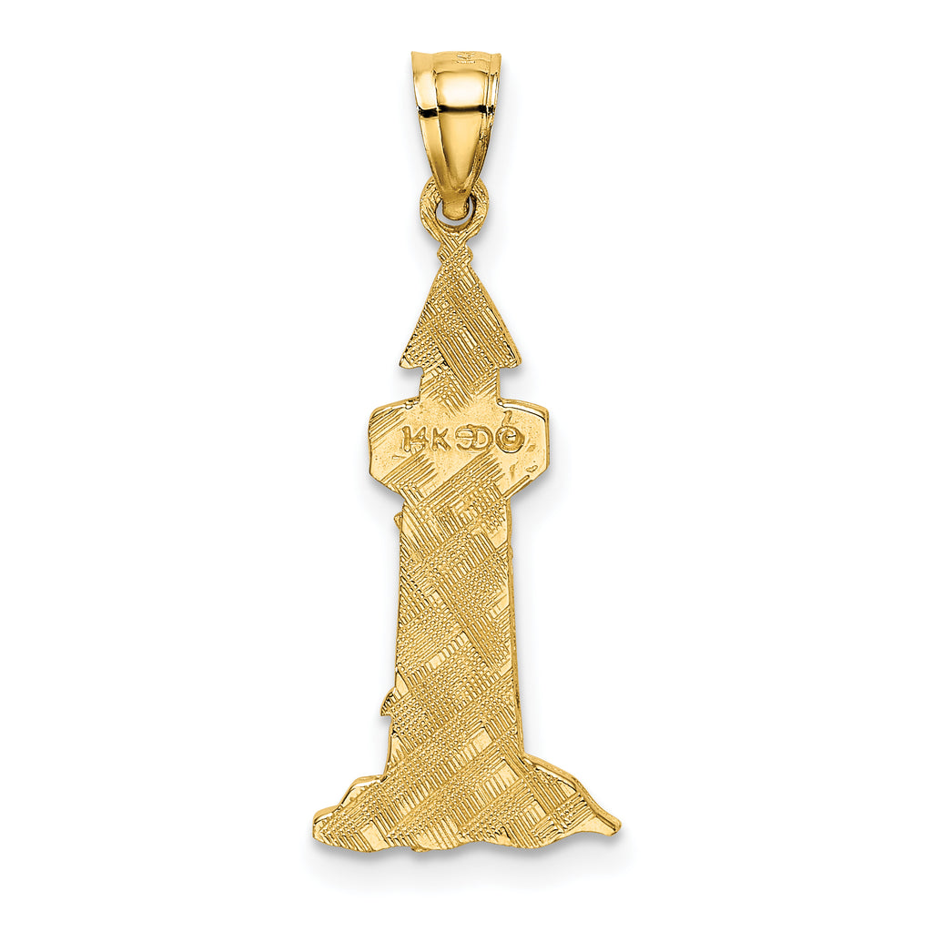 14K Lighthouse With Seagulls Charm