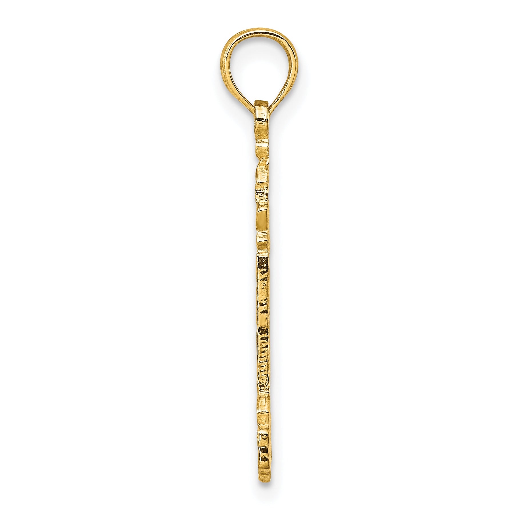 14K Flat and Textured Lighthouse Charm Secondary image