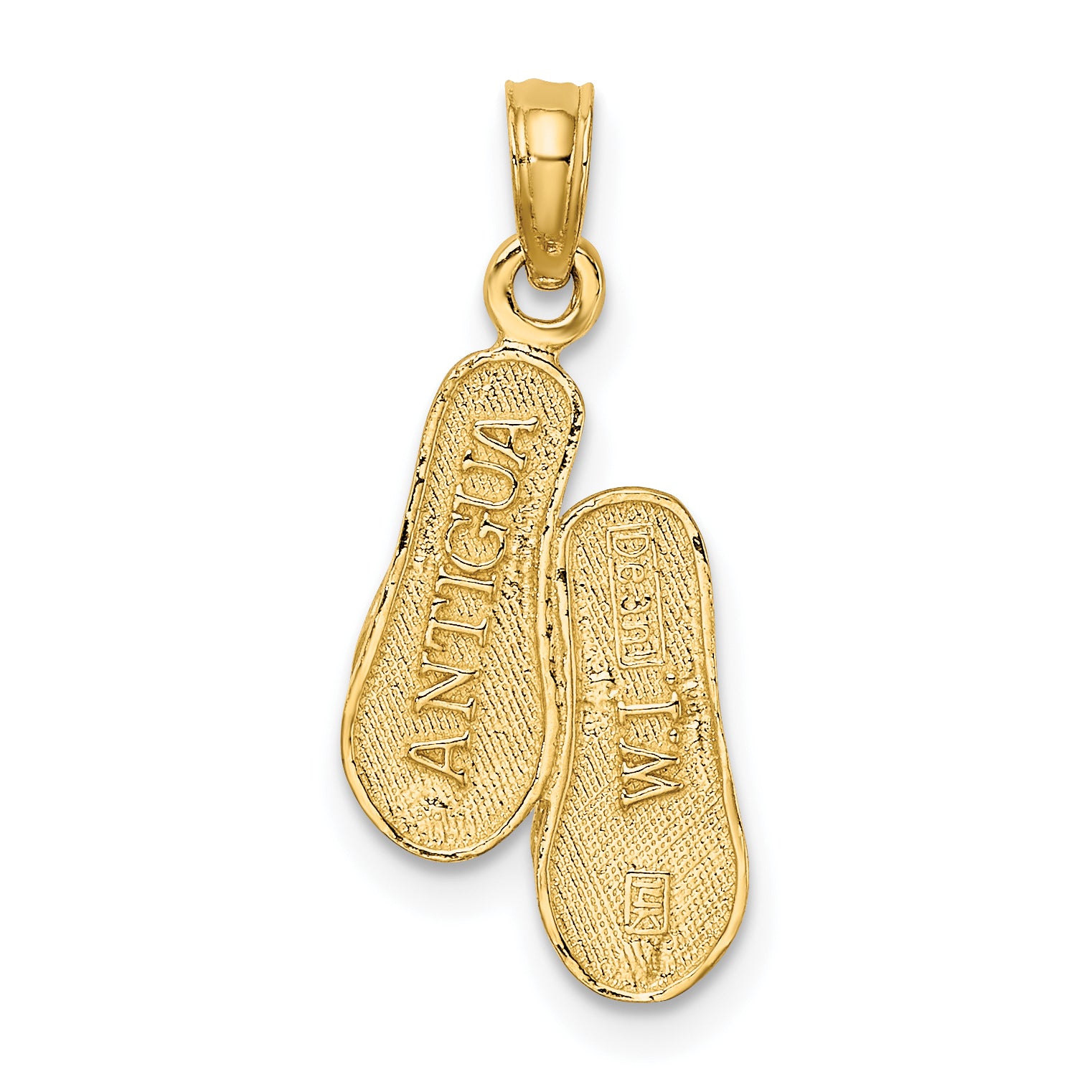 14K ANTIGUA, W.I. Double Flip-Flop Charm