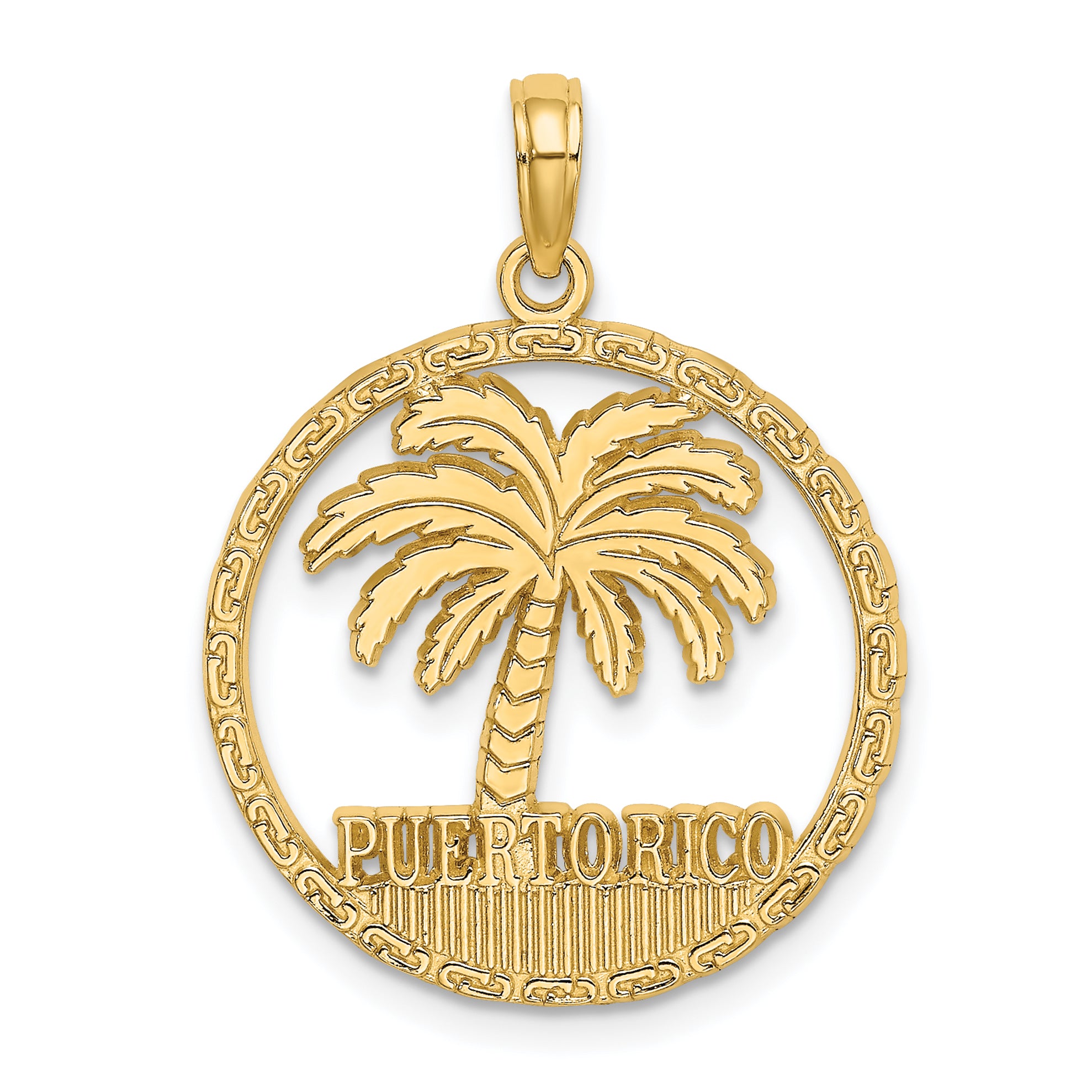 14K PUERTO RICO Palm Tree Charm Main image