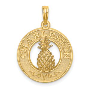14K CHARLESTON Pineapple Charm