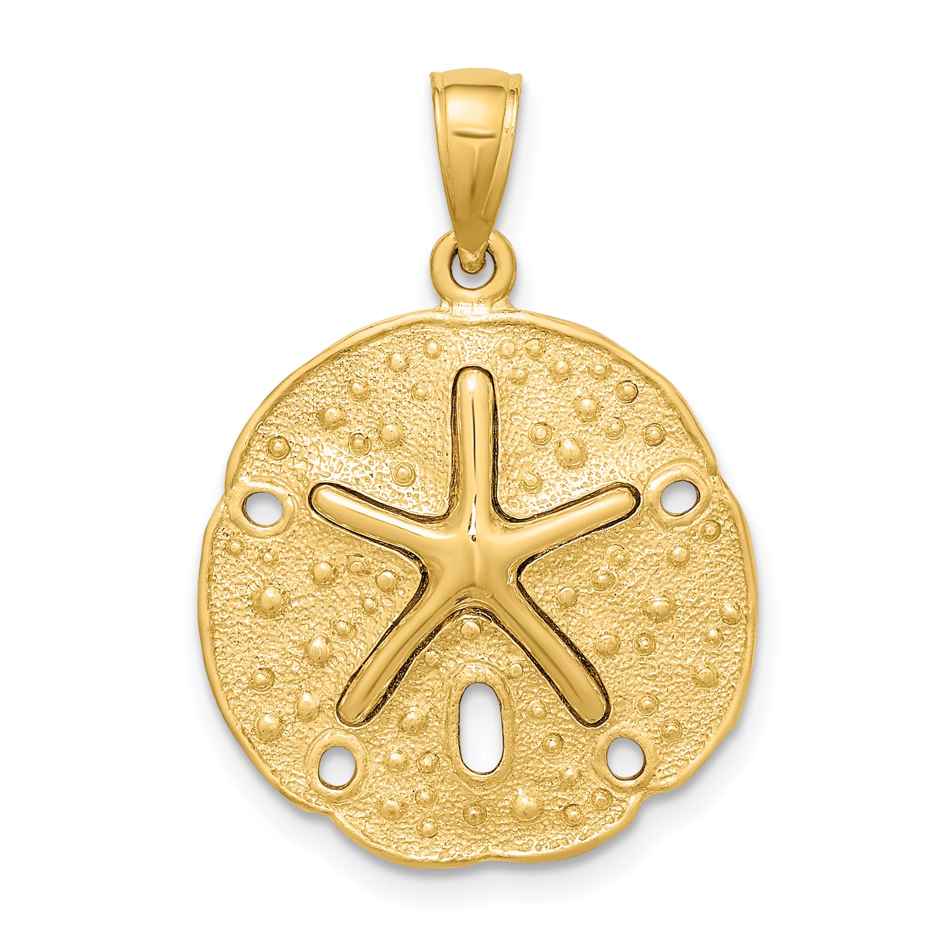 14K Starfish on Sand Dollar Charm Main image