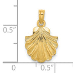 14K Scallop Shell Charm