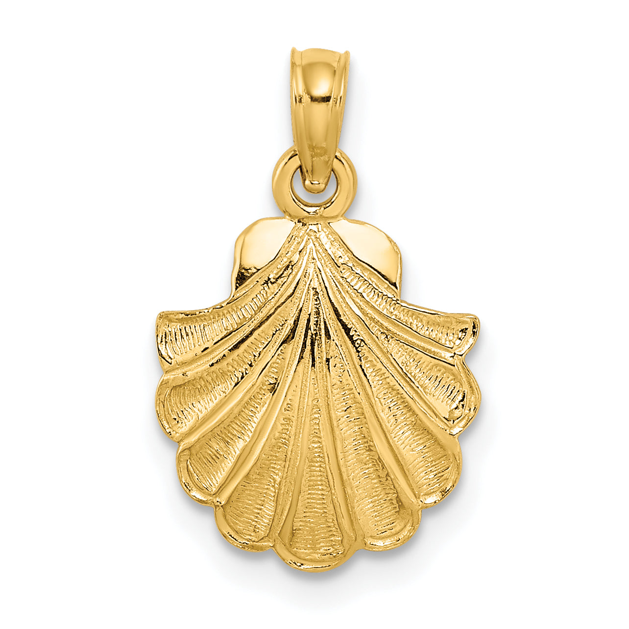 14K Scallop Shell Charm