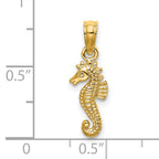 14K Mini Seahorse Charm