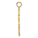 14K 2-D Textured Double Palm Trees Charm