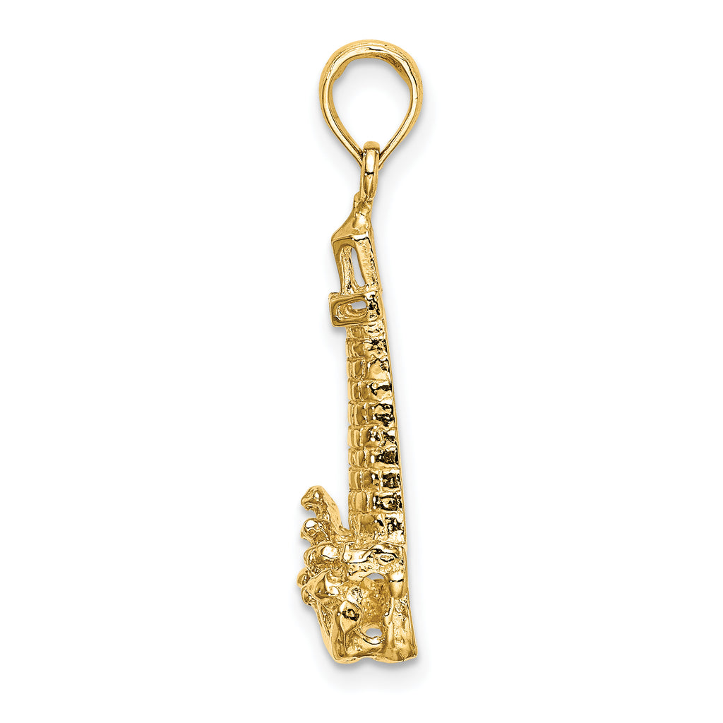 14K Lighthouse W/ Wave Charm