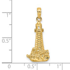 14K Lighthouse W/ Wave Charm