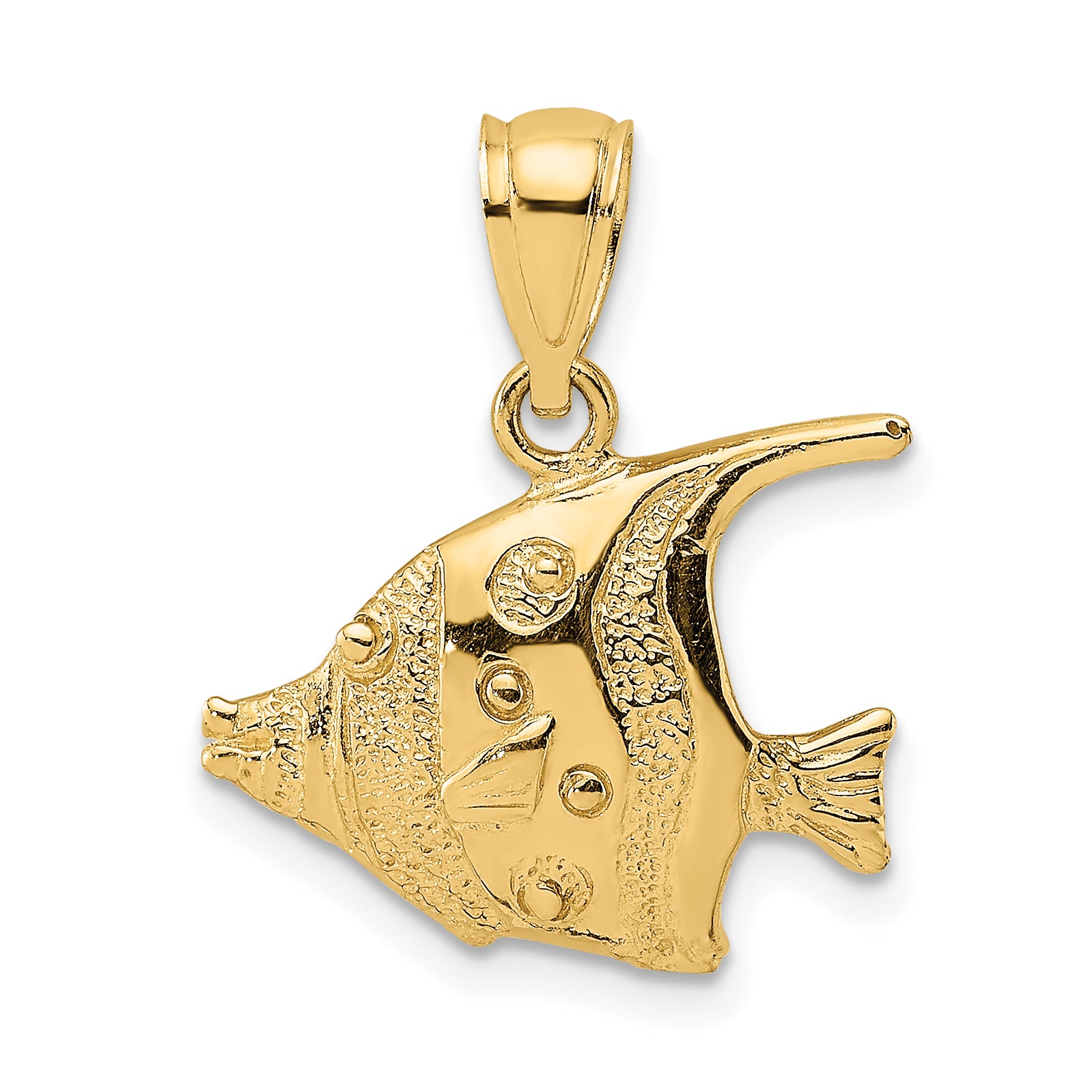 14K 2-D Polished Fish Charm Main image