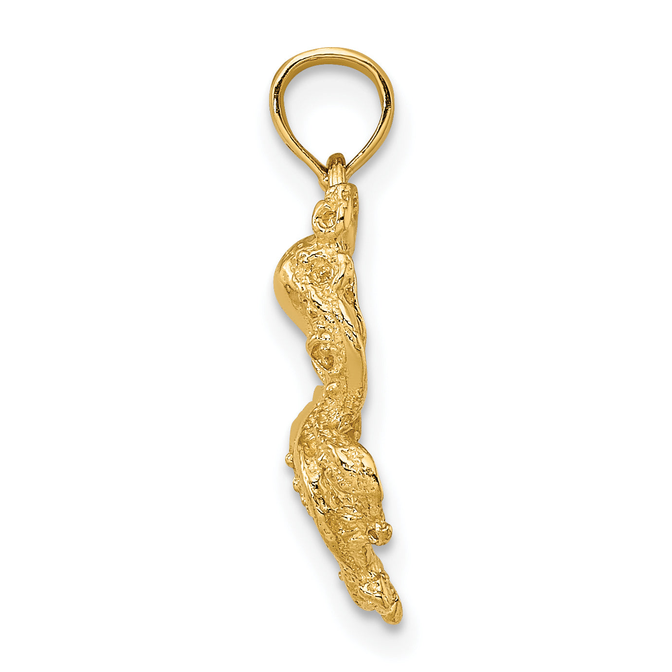 14K Textured Octopus Charm Secondary image