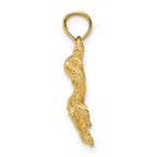14K Textured Octopus Charm