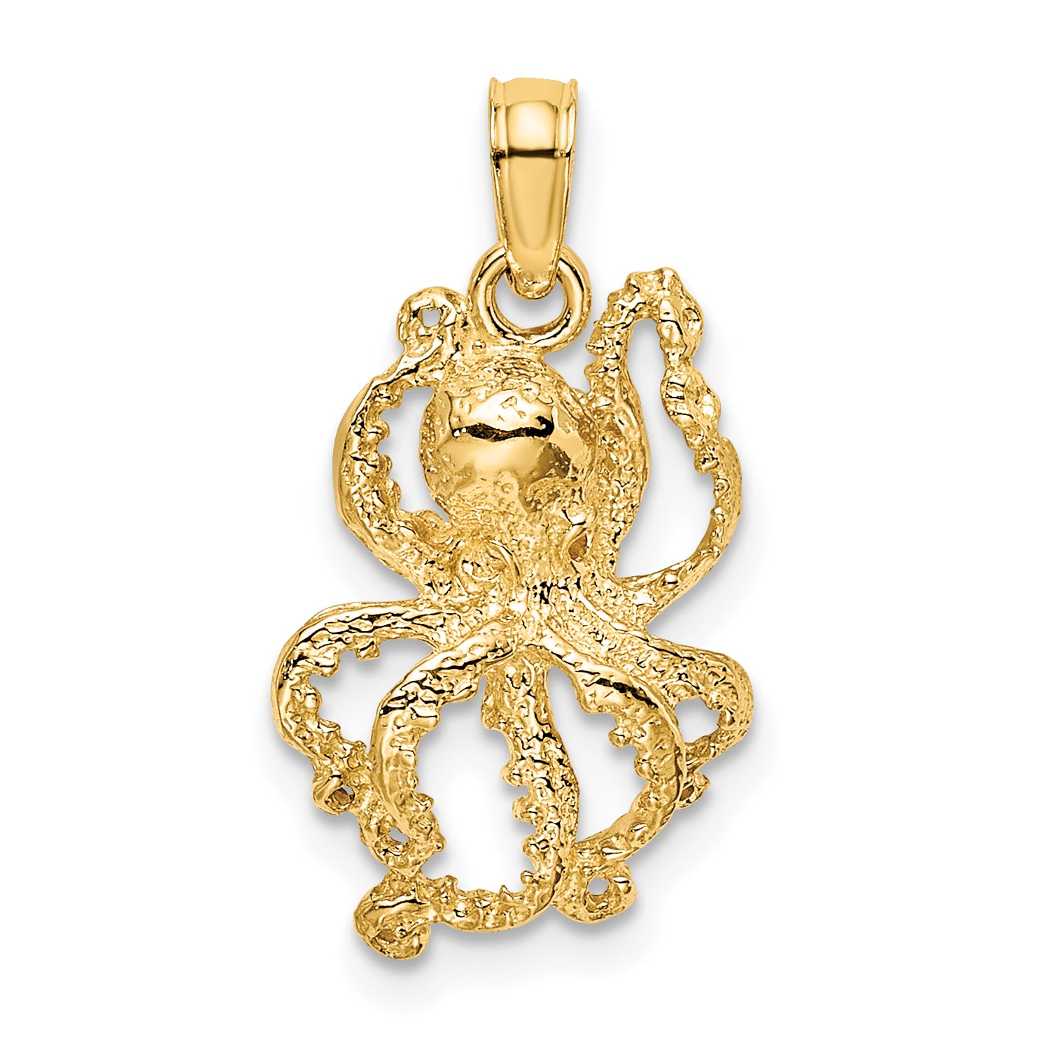 14K Textured Octopus Charm Main image