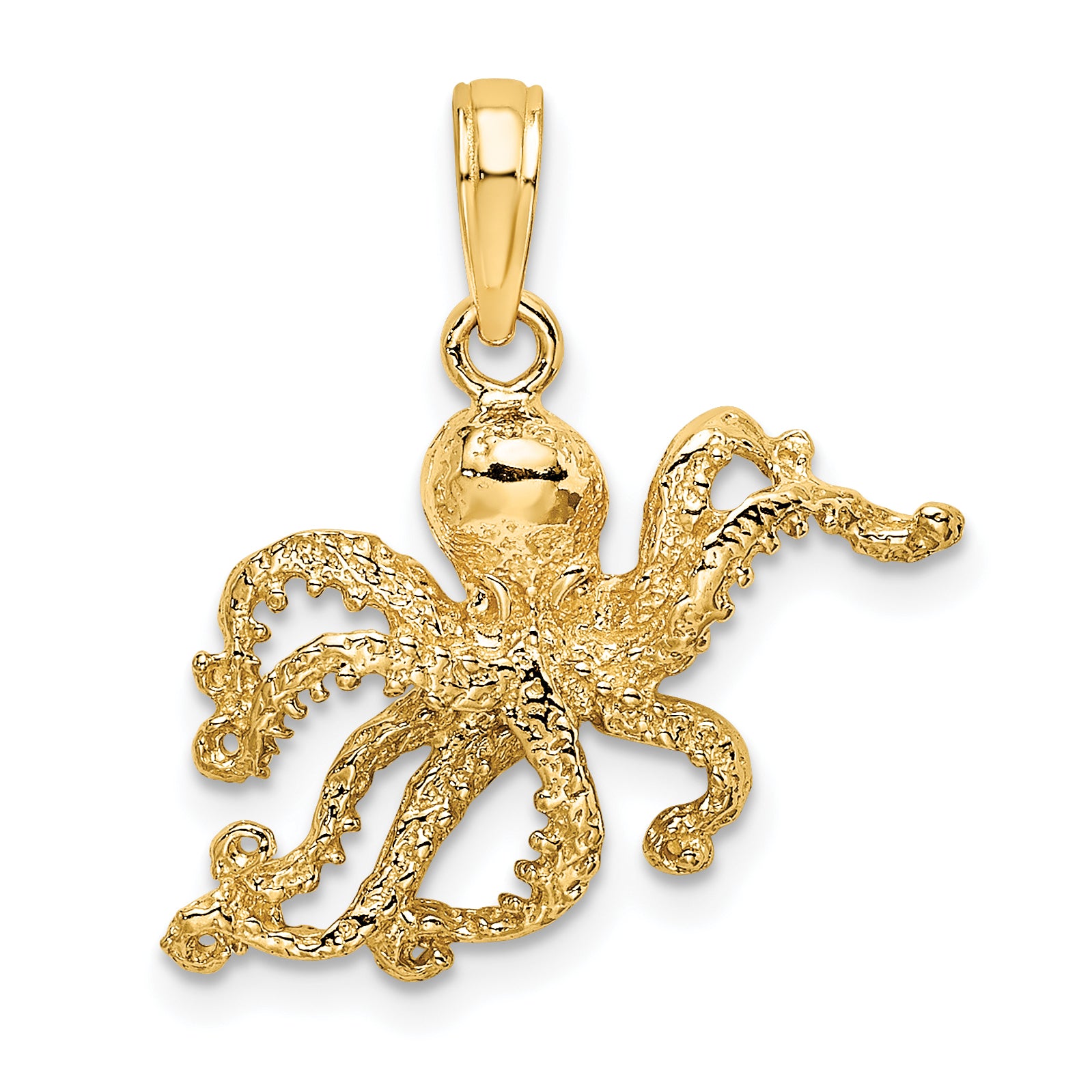 14K Textured Octopus Charm Main image