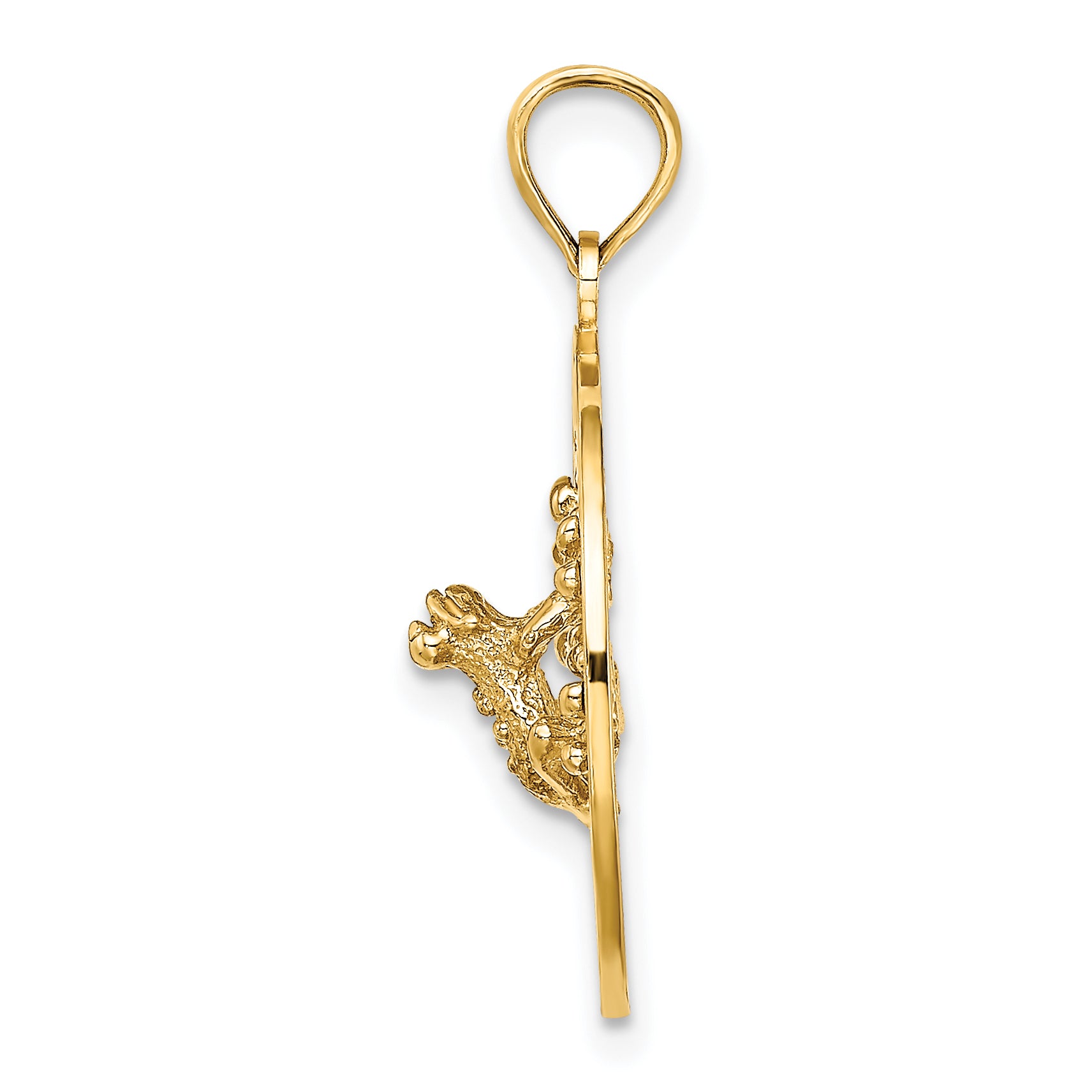 14K ANTIGUA, W.I. Circle w/ Frog Charm Secondary image