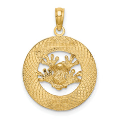 14K ANTIGUA, W.I. Circle w/ Frog Charm