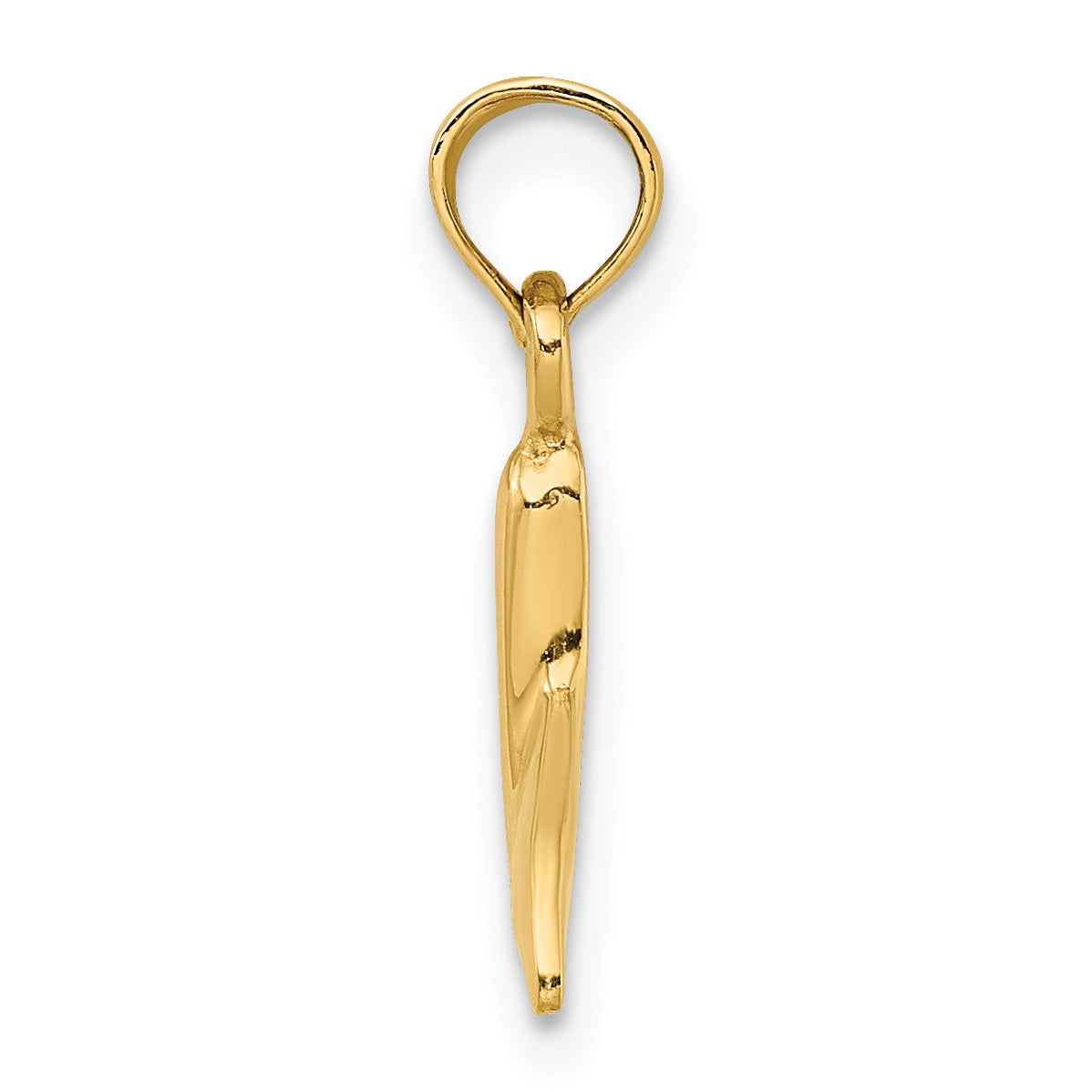 14K Polished Small Whale Tail Charm Secondary image