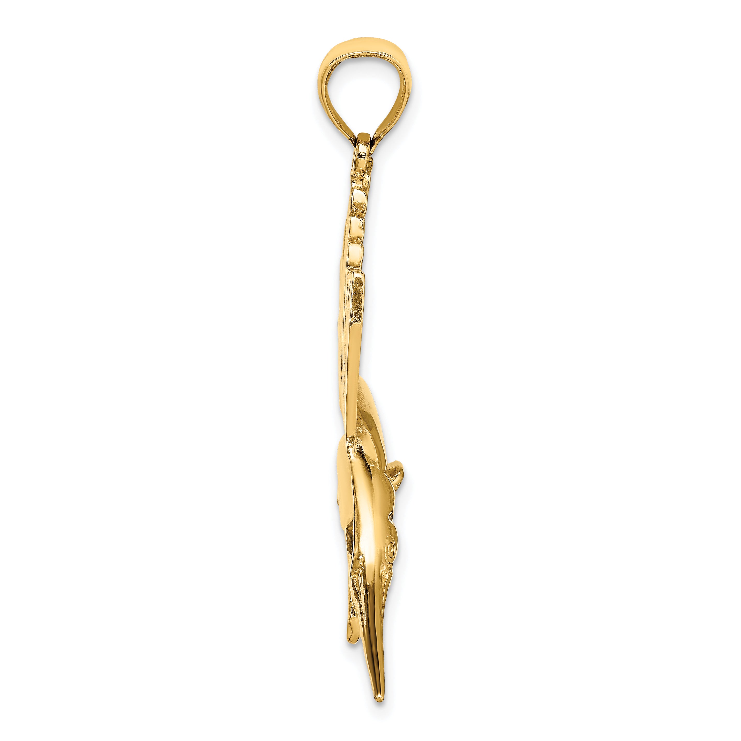 14K Polished Sailfish Charm Secondary image