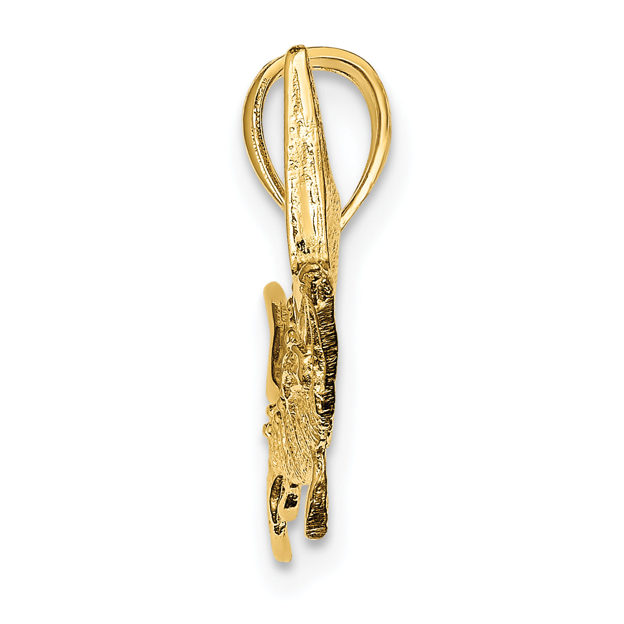 14K 2-D Textured Marlin Fish Charm Secondary image