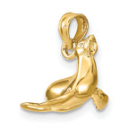 14K 3-D Polished Seal Charm