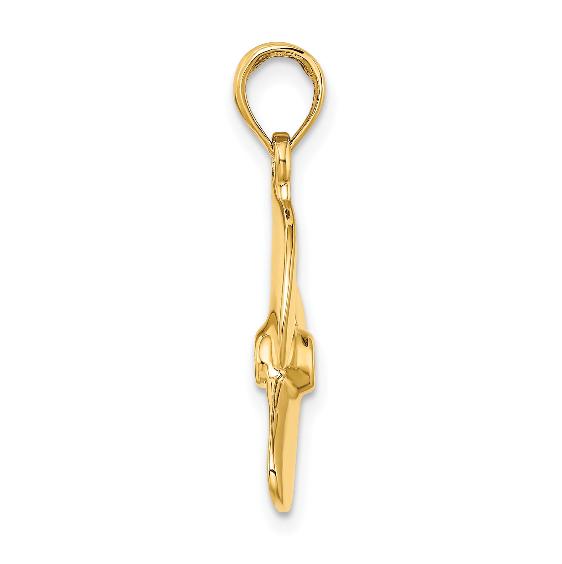 14K 3-D Polished Three Blade Propeller Charm Secondary image