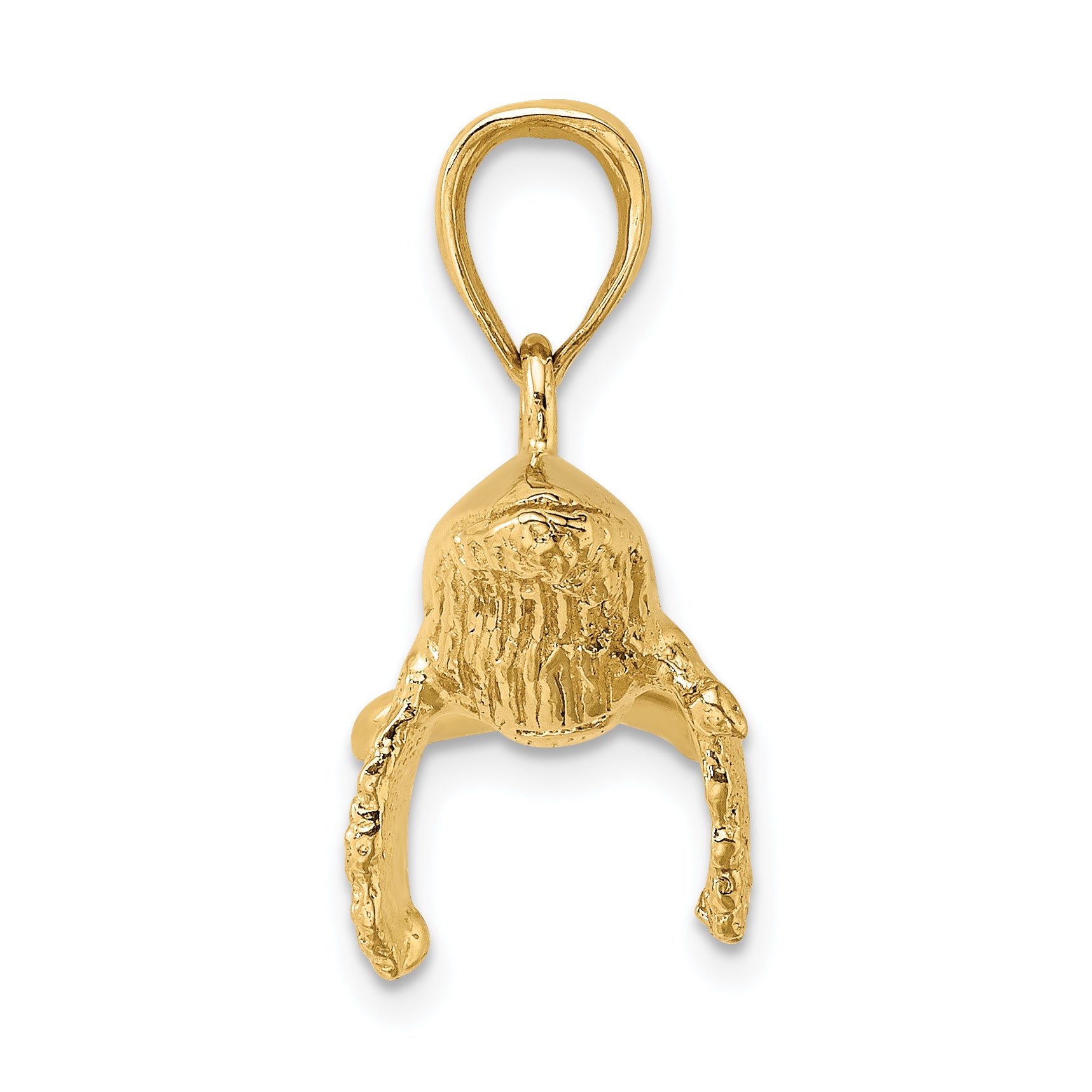 14K 3-D Textured Underside Humpback Whale Charm Secondary image
