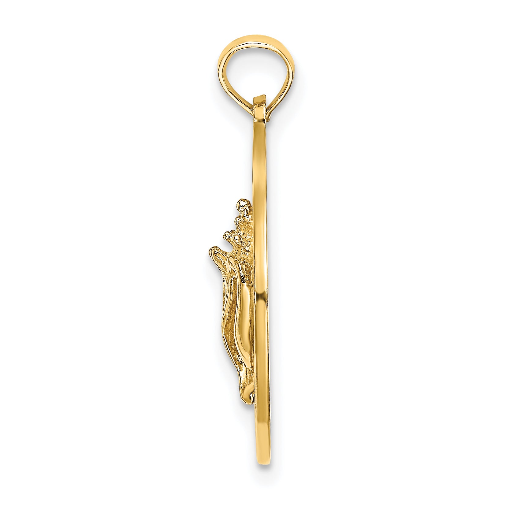 14K SANIBEL w/Conch Shell Circle Charm Secondary image