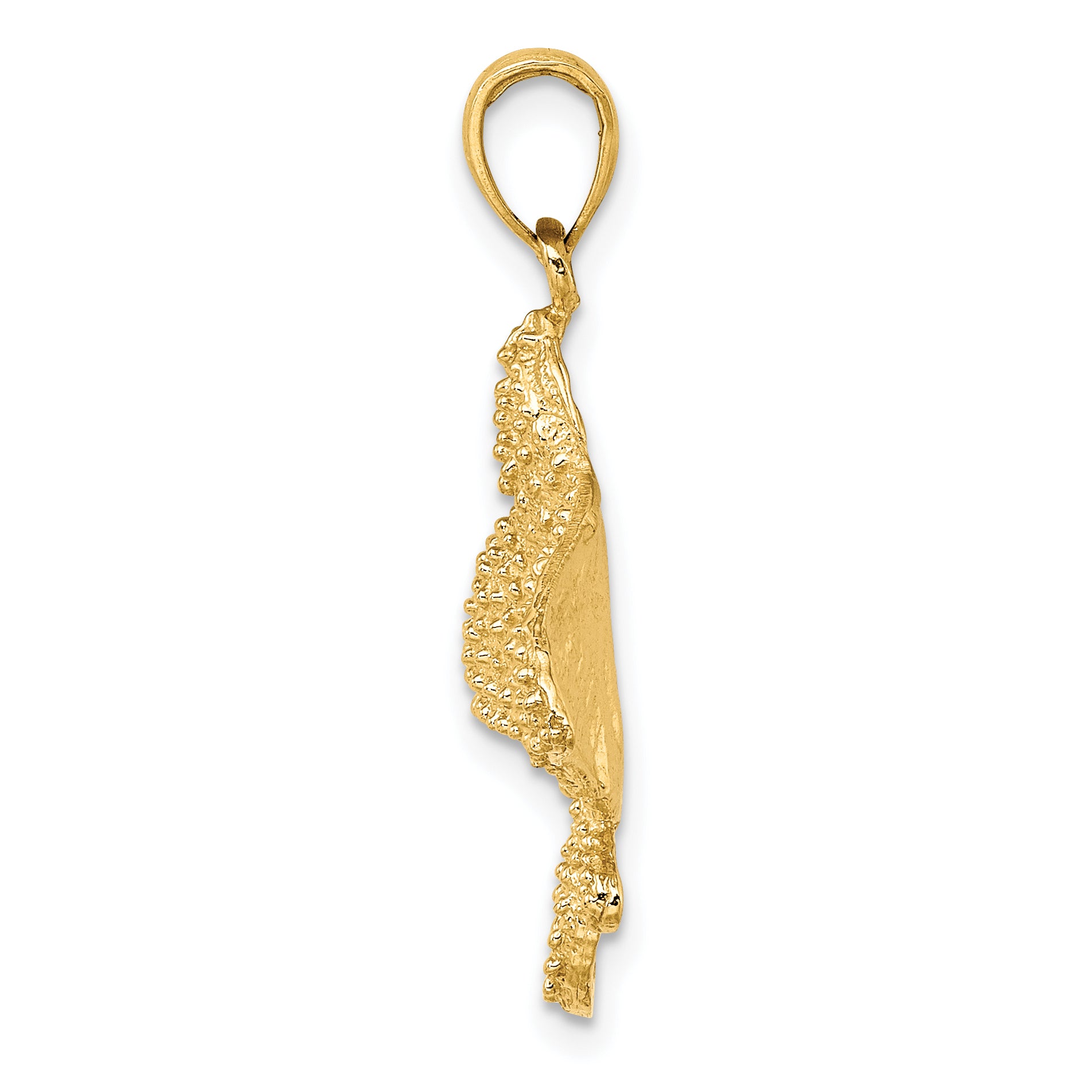 14K Textured Spotted Eagle Ray Charm Secondary image