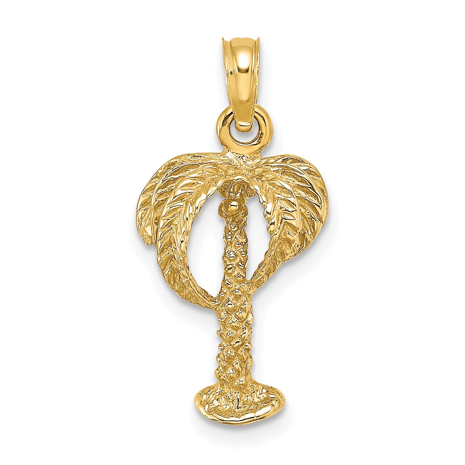 14K 2-D Palm Tree w/ Coconuts Charm Main image