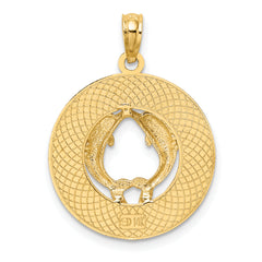 14K FLORIDA w/Dolphins Circle Charm