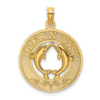 14K OCEAN CITY w/ Dolphins Charm
