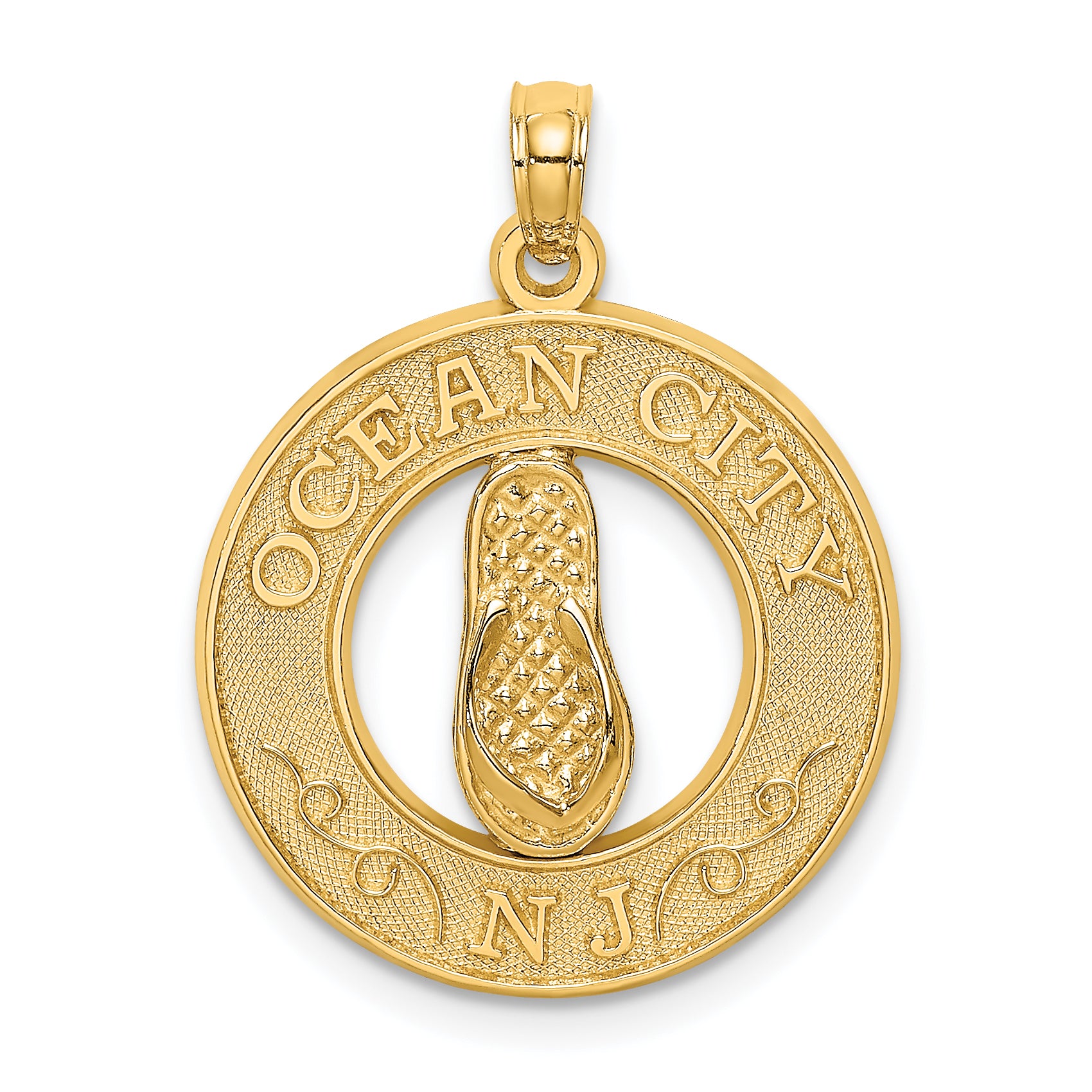 14K OCEAN CITY, NJ w/ Flip Flops Charm Main image