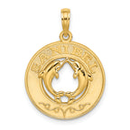 14K SANIBEL w/Dolphins Circle Charm