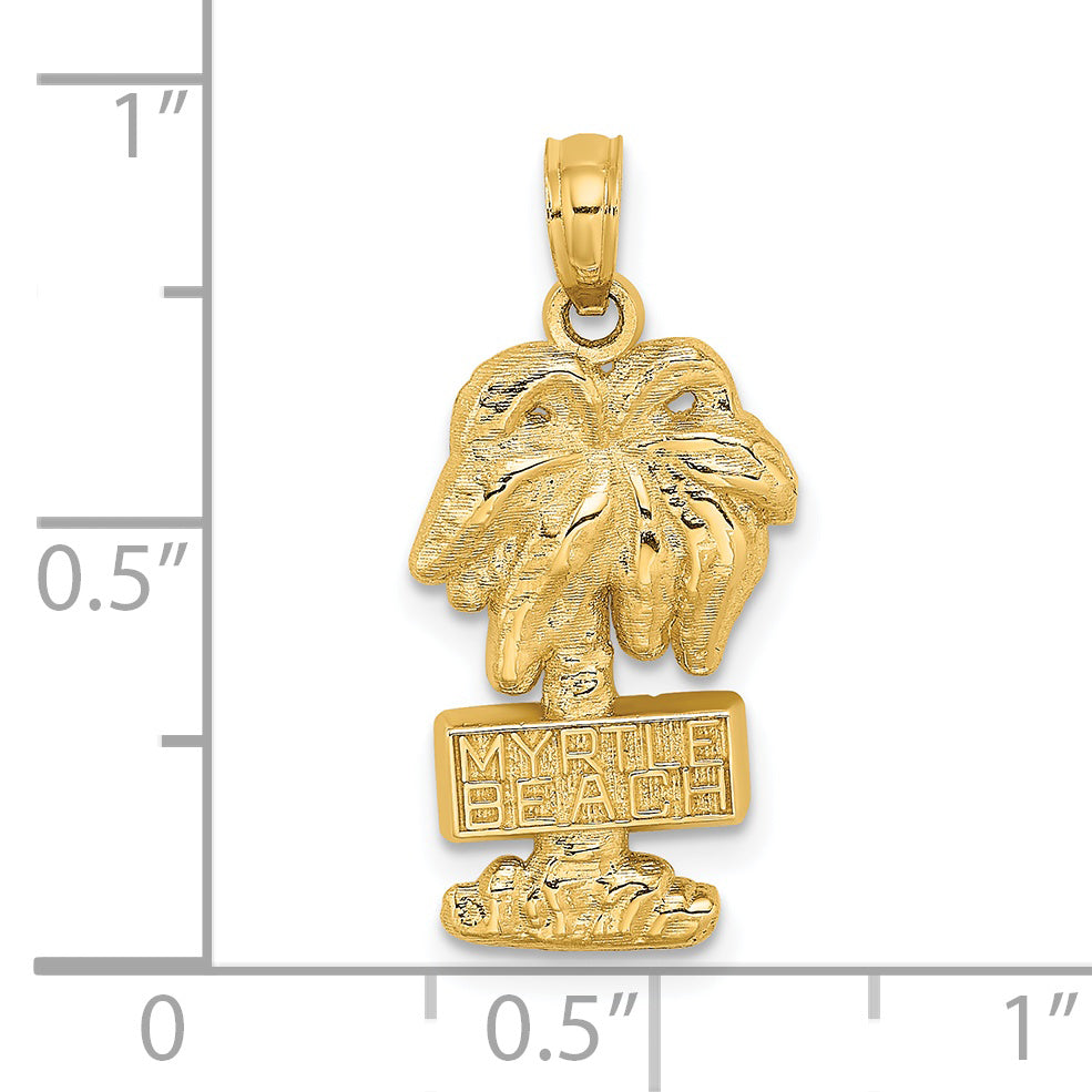 14K MYRTLE BEACH Palm Tree Charm