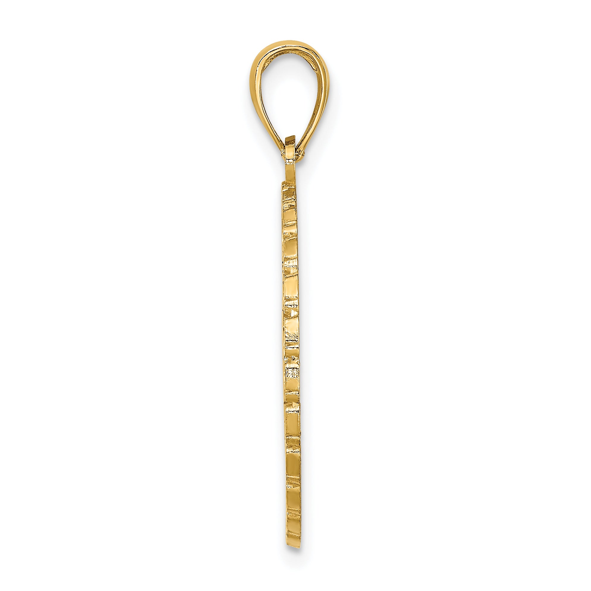 14K JAMAICA and Palm Tree Disk Charm Secondary image