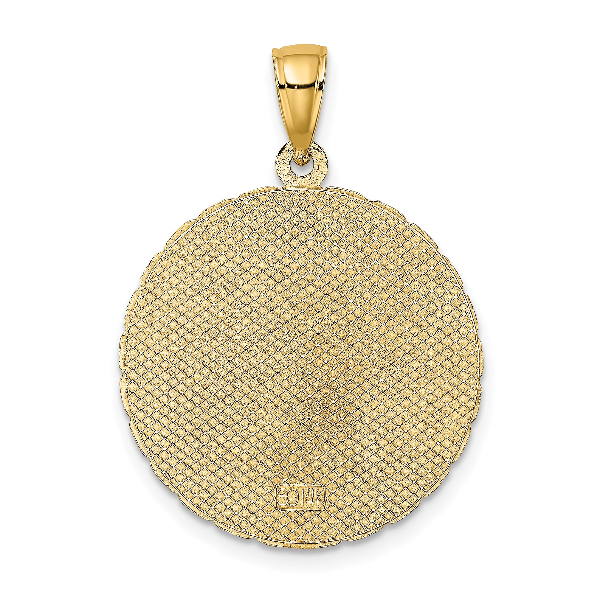 14K JAMAICA and Palm Tree Disk Charm