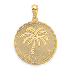 14K JAMAICA and Palm Tree Disk Charm
