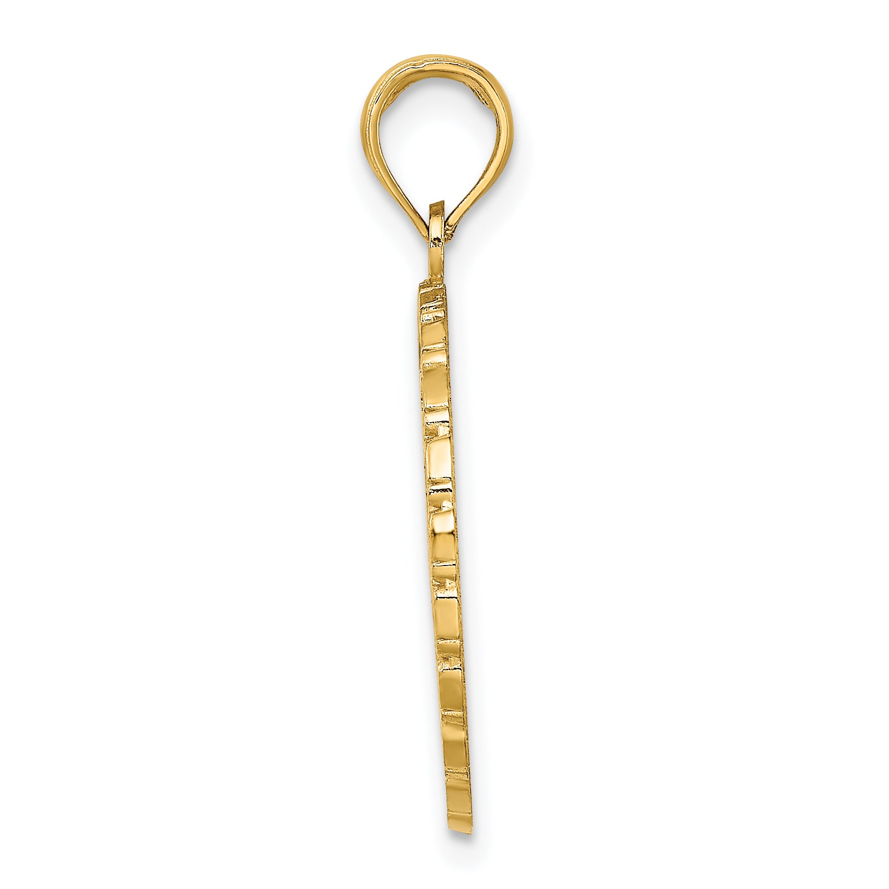 14K JAMAICA and Palm Tree Disk Charm Secondary image