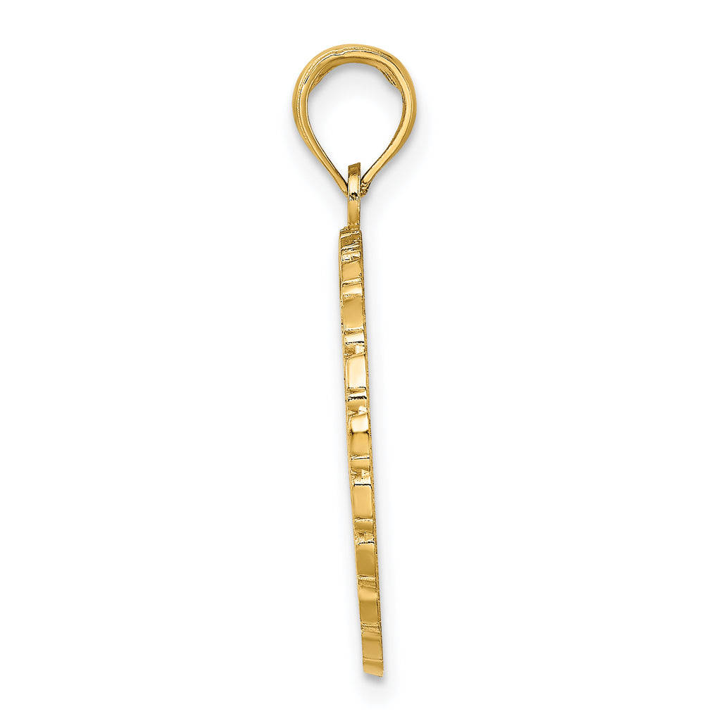14K JAMAICA and Palm Tree Disk Charm