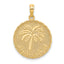 14K JAMAICA and Palm Tree Disk Charm