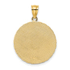 14K JAMAICA and Dolphins Disk Charm