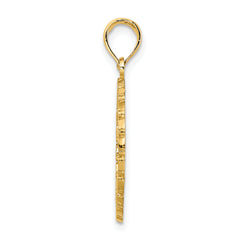 14K JAMAICA Palm Tree Circle Charm