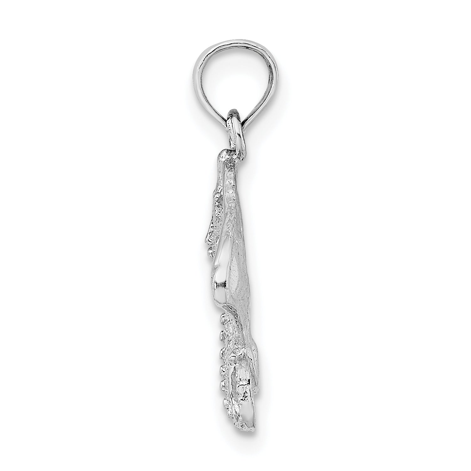 14K White Gold Stingray Charm Secondary image