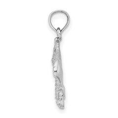 14K White Gold Stingray Charm