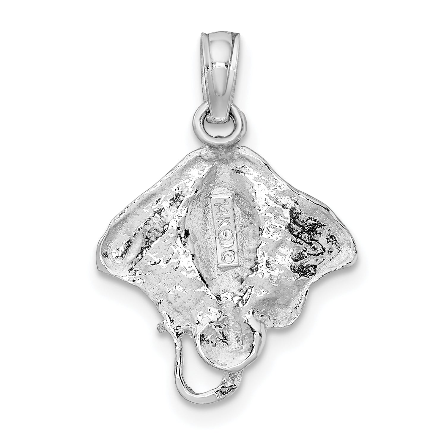 14K White Gold Stingray Charm