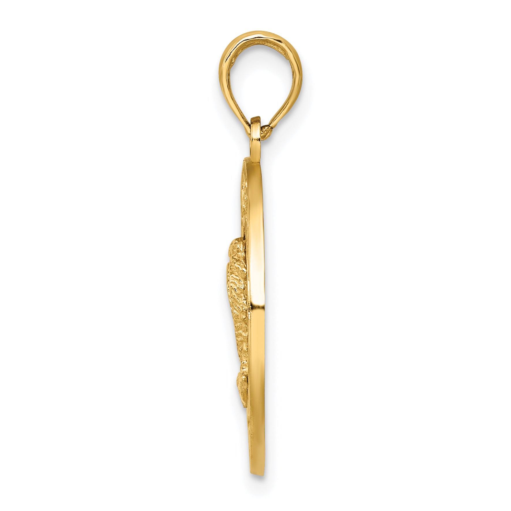 14K FLORIDA w/Double Palm Tree Circle Charm Secondary image