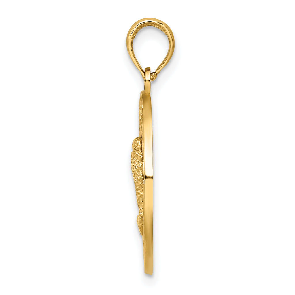 14K FLORIDA w/Double Palm Tree Circle Charm